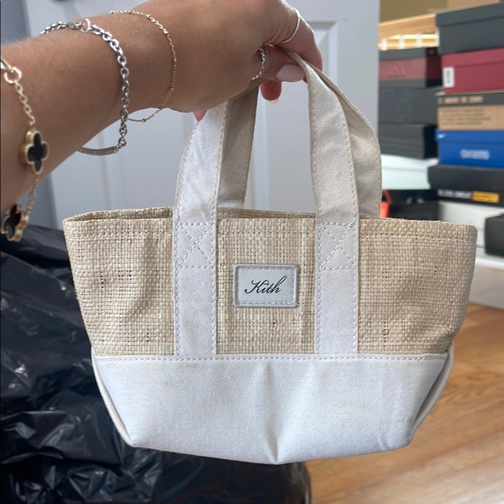 Kith Cream and Tan Mini Bag with Classic Design